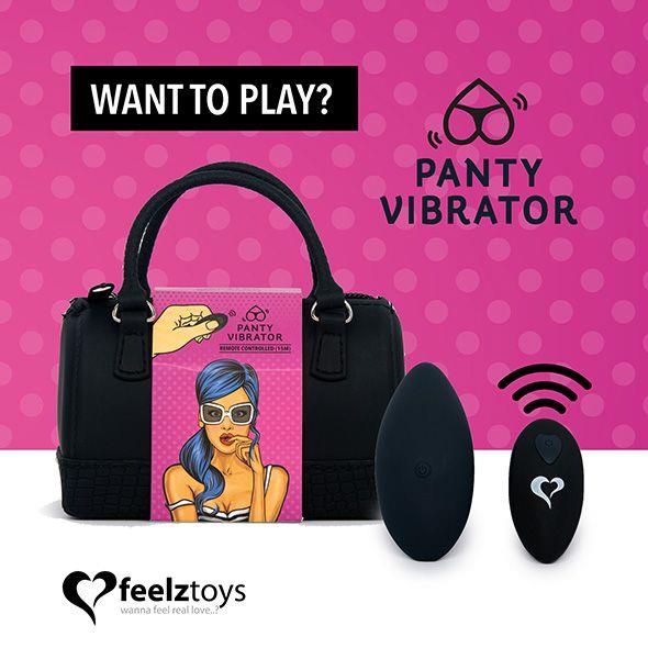 FeelzToys – Panty Vibe Op afstand bedienbare vibrator Zwart