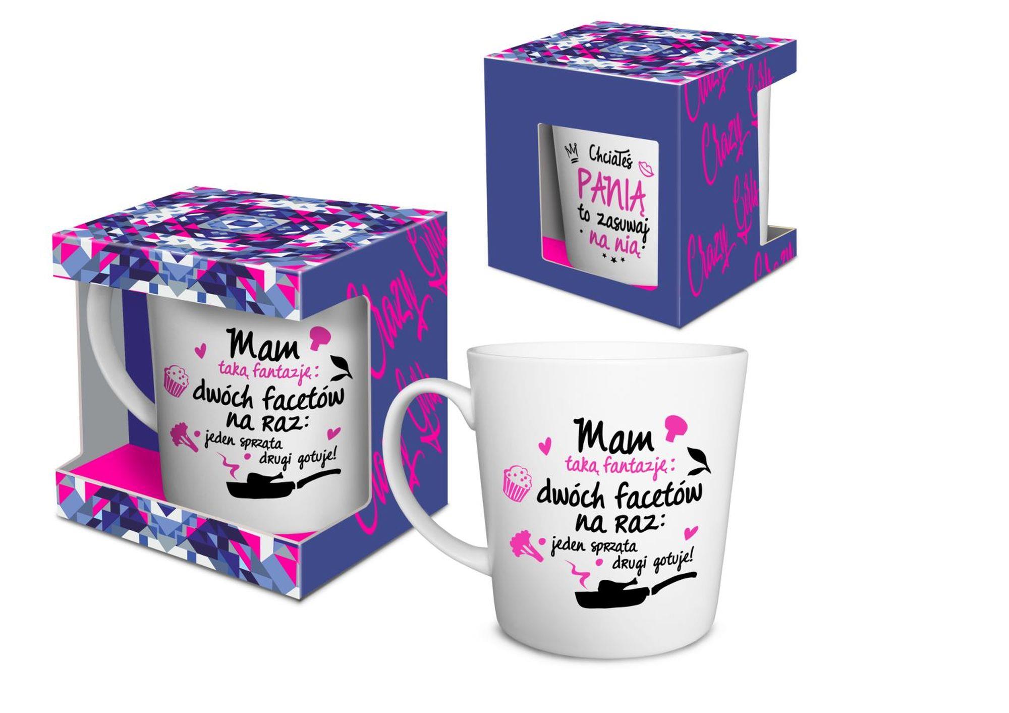 Crazy Girl – Kubek NBC matowy 480ml. – Mam fantazję,dwóch na raz…