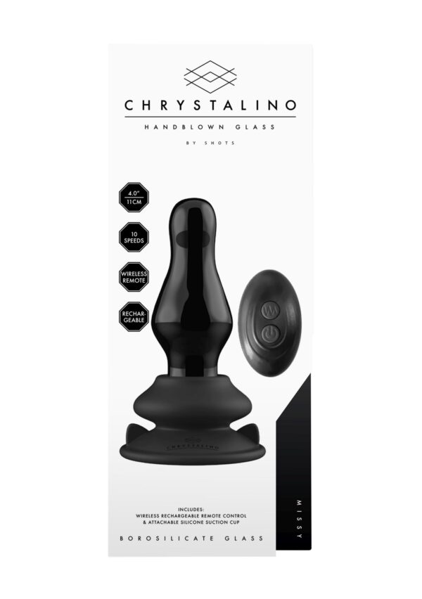 Małe szklane dildo z wibracjami z przyssawką