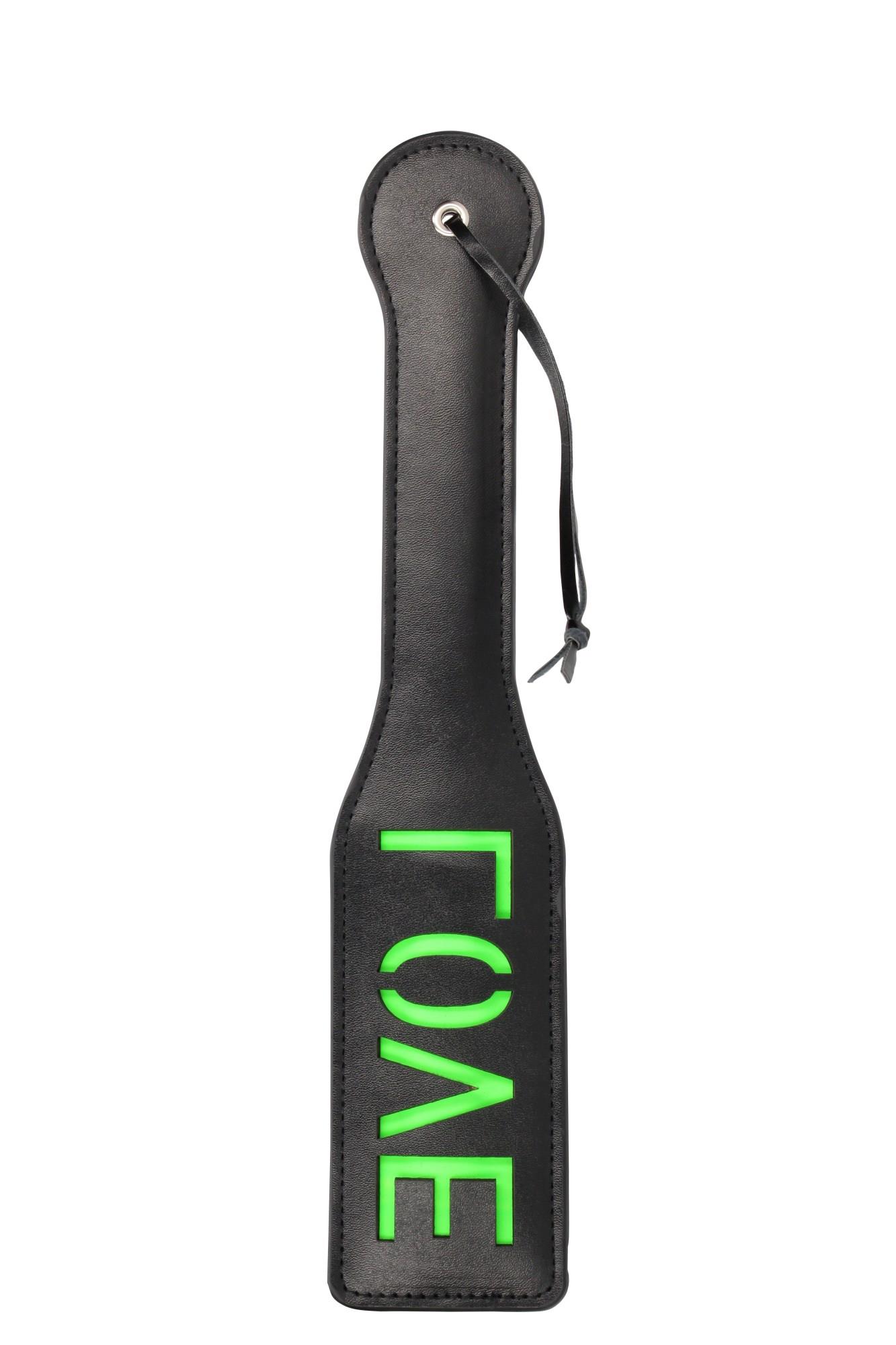 ‘Love” Paddle – Glow in the Dark – Black/Neon Green