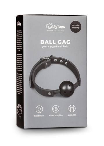 Knebel-Ball Gag With PVC Ball – Black