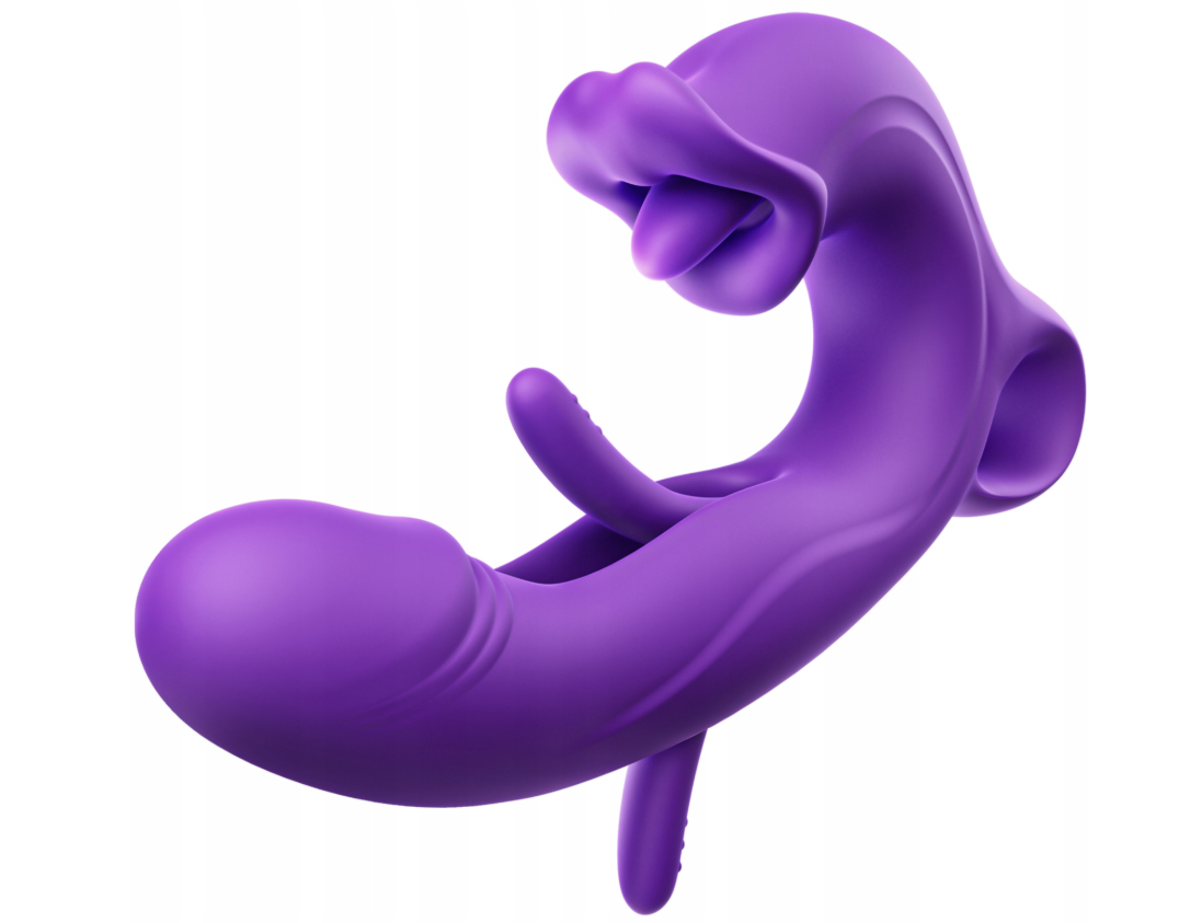 damski Wibrator Dildo APP Sterowany z funkcja lizania ssania i pchania